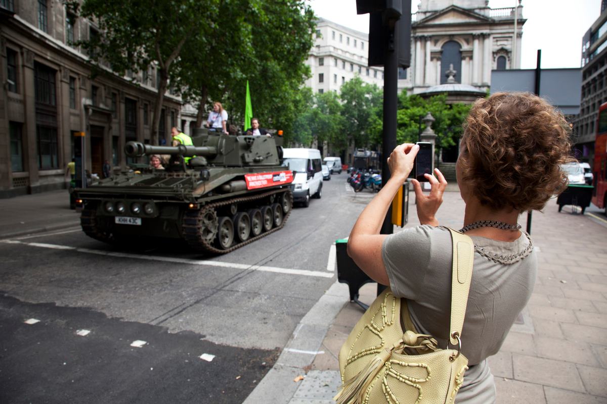 arms trade treaty tank in london