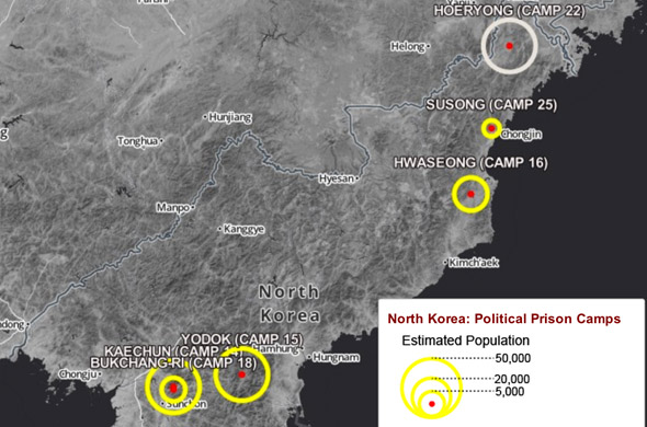 Explore the system of political prison camps in North Korea