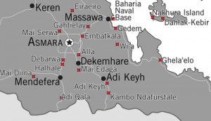 Click to see the full map of the extensive network of detention facilities in Eritrea (Photo Credit: Amnesty International USA).