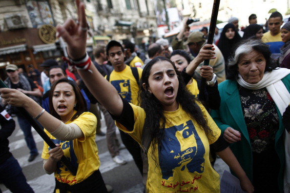 Faced with a spike in sexual violence against female protesters, Egyptian women are overcoming stigma and recounting painful testimonies to force silent authorities and a reticent society to confront “sexual terrorism” (Photo Credit: Mahmud Khaled/AFP/Getty Images).