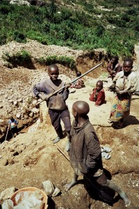 Children perform the most unskilled but heavy labor in eastern DRC's artisanal mines. Mining is recognized as one of the Worst Forms of Child Labor in international standards (Photo Credit: Amnesty International/IPIS).