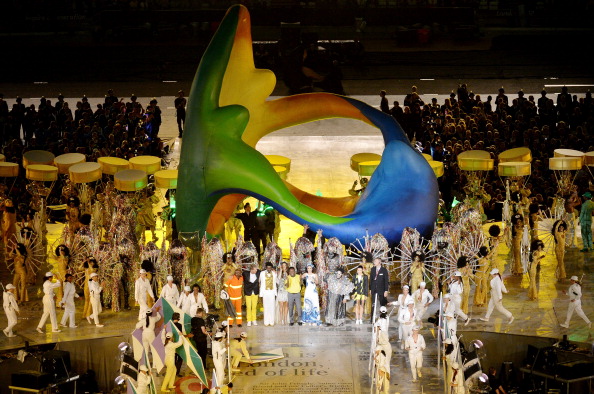 Rio de Janeiro, the next host city, makes its presentation during the Closing Ceremony of the London 2012 Olympic Games (Photo Credit: Stu Forster/Getty Images).