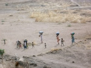 Displaced people fleeing Southern Kordofan after bombings in Tess and Buram (Photo Credit: Private).