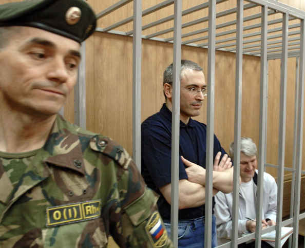 Mikhail Khodorkovsky during his sentencing in 2005 (Photo Credit: Sovfoto/UIG via Getty Images).