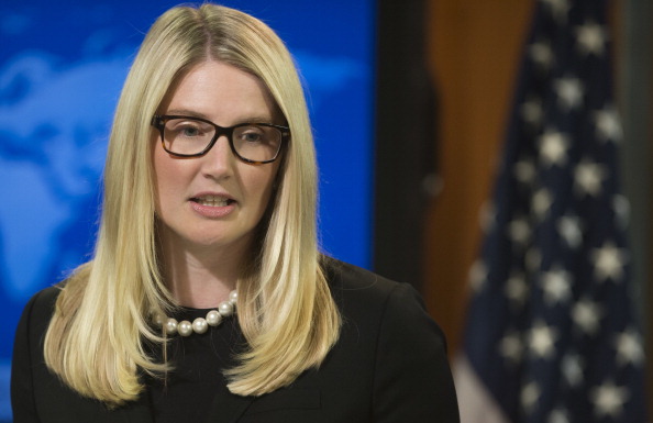 Deputy Spokesperson Marie Harf forcefully countered questions about a recent Wall Street Journal article by saying 'there has been no change in policy.' But which policy did she mean? (Photo credit should read Saul Loeb/AFP/Getty Images).