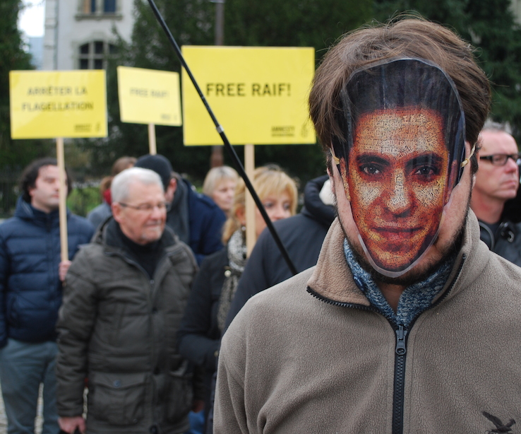 Demonstration Raif Badawi Berne, Switzerland