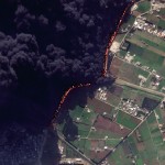 homs syria pipeline fire