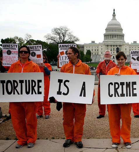 Torture activism in front of the White House