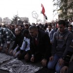 Egyptians hold a protest at the Presidential Palace