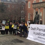 Amnesty members and others protest the death penalty in Maryland