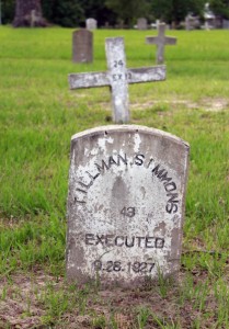 A cemetery for prisoners in Huntsville, Texas. Grave markers with an "X" or the word "Executed" indicate the prisoner was put to death (Photo Credit: Chantal Valery/AFP/Getty Images).