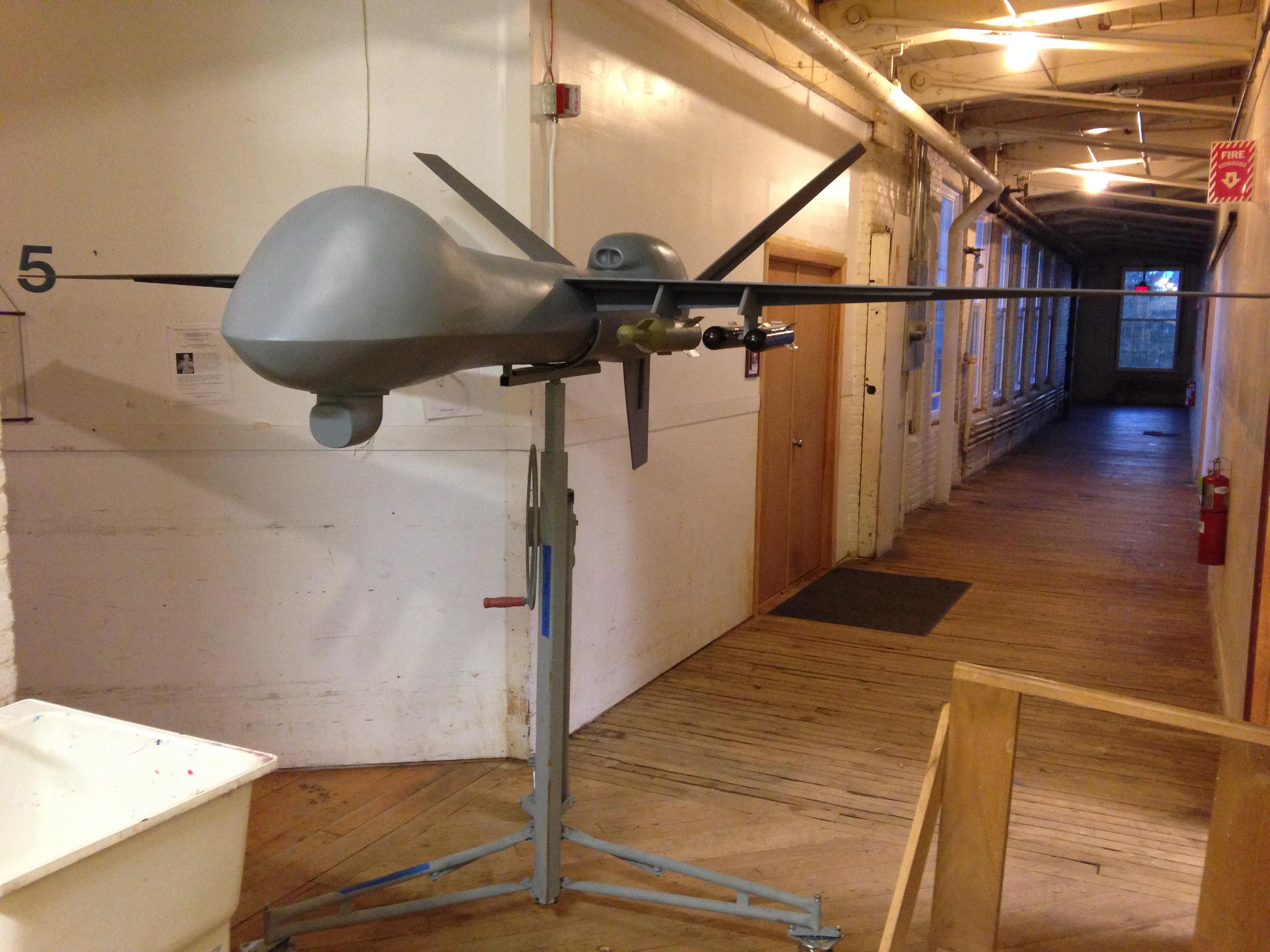 Drone model used for Amnesty's "Game of Drones" tour (Photo Credit: Amnesty International USA).