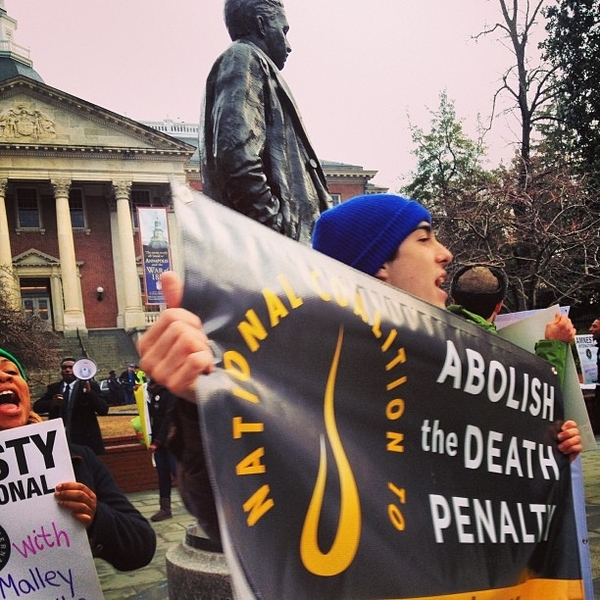 Demonstration against the death penalty in Maryland in January 2013 (Photo Credit: Aimee Castanel).