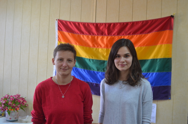 Polina Andrianova and Anna Abramova of the Russian LGBTI organization “Coming Out” (« Выход ») in St Petersburg.